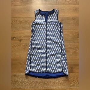 J. Crew Blue Women's Chevron Dress